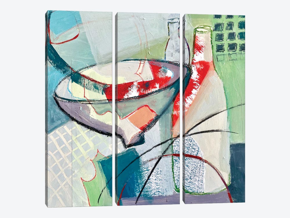 Still Life With Red Wine by Shani Wray-Jenkins 3-piece Canvas Wall Art