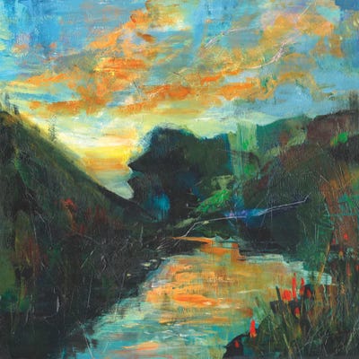 Tangerine Skies by Shani Wray-Jenkins framed canvas print