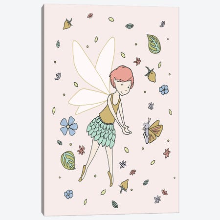 Fairy And Butterfly Canvas Print #SWM18} by Sweet Melody Designs Canvas Art Print