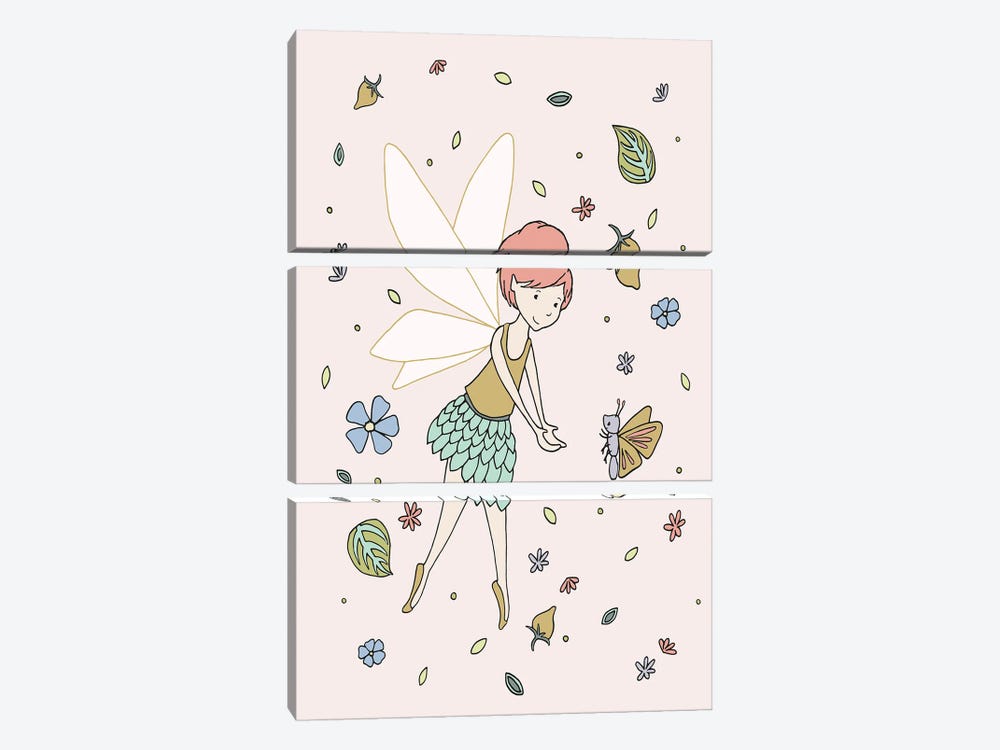 Fairy And Butterfly by Sweet Melody Designs 3-piece Canvas Art