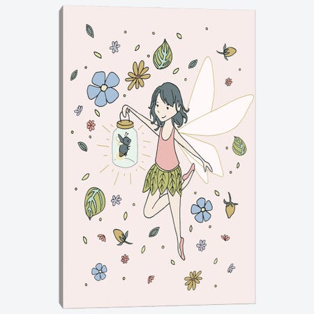 Fairy And Firefly Canvas Print #SWM19} by Sweet Melody Designs Canvas Print