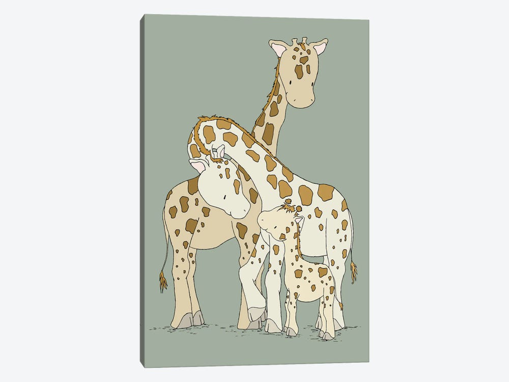Giraffe Family by Sweet Melody Designs 1-piece Art Print