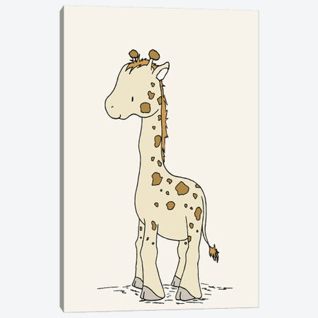 Giraffe Little Giraffe Canvas Print #SWM21} by Sweet Melody Designs Canvas Art