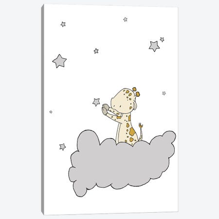 Giraffe Star Cloud Canvas Print #SWM25} by Sweet Melody Designs Canvas Print