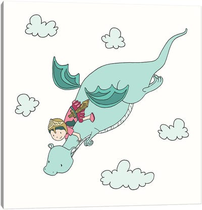 Girl And Dragon Fly Canvas Art Print - Sweet Melody Designs