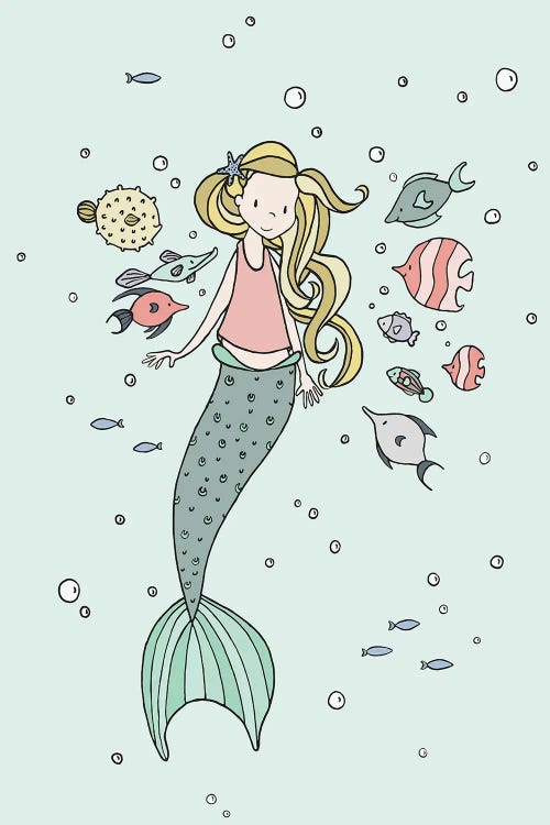 Mermaid And Fish Buddies