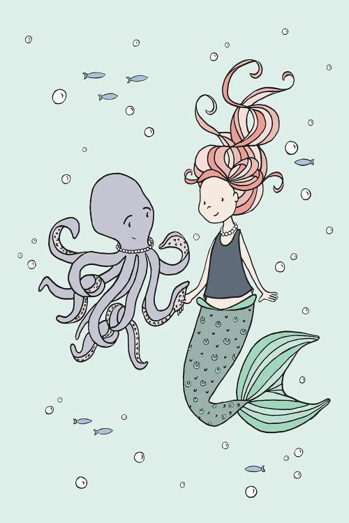 Mermaid And Octopus Buddies