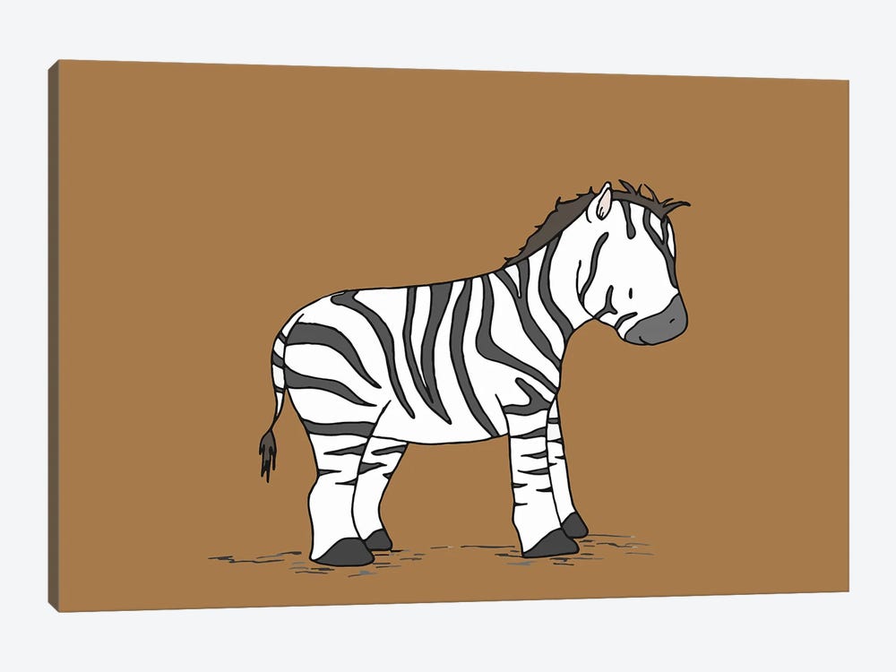 Zebra Little Zebra by Sweet Melody Designs 1-piece Canvas Artwork
