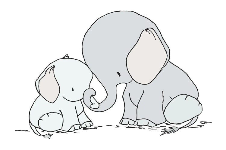 Elephant Mama And Baby II