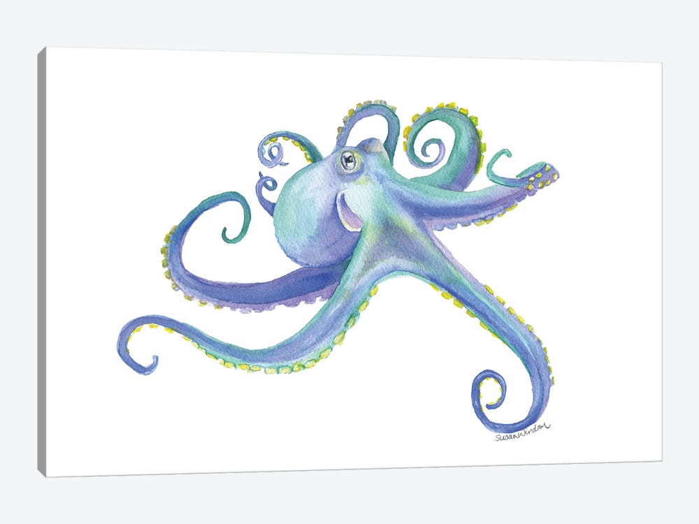 Purple Octopus by Susan Windsor 1-piece Canvas Art