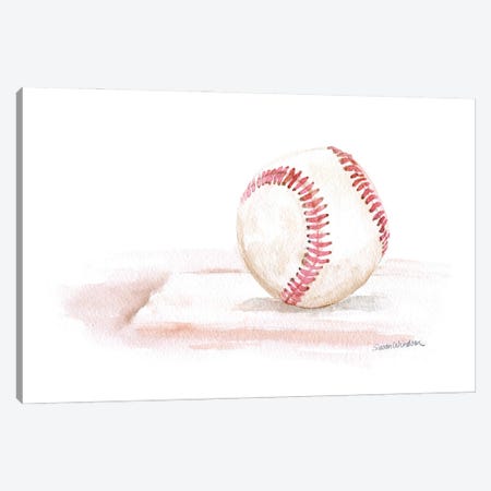 Baseball Canvas Print #SWO109} by Susan Windsor Art Print