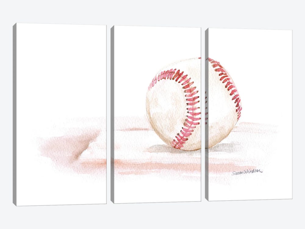 Baseball by Susan Windsor 3-piece Canvas Artwork