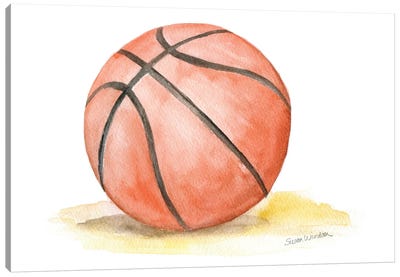 Basketball Canvas Art Print - Basketball Art