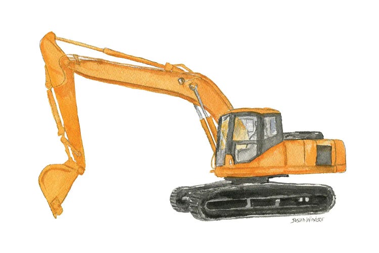 Orange Excavator