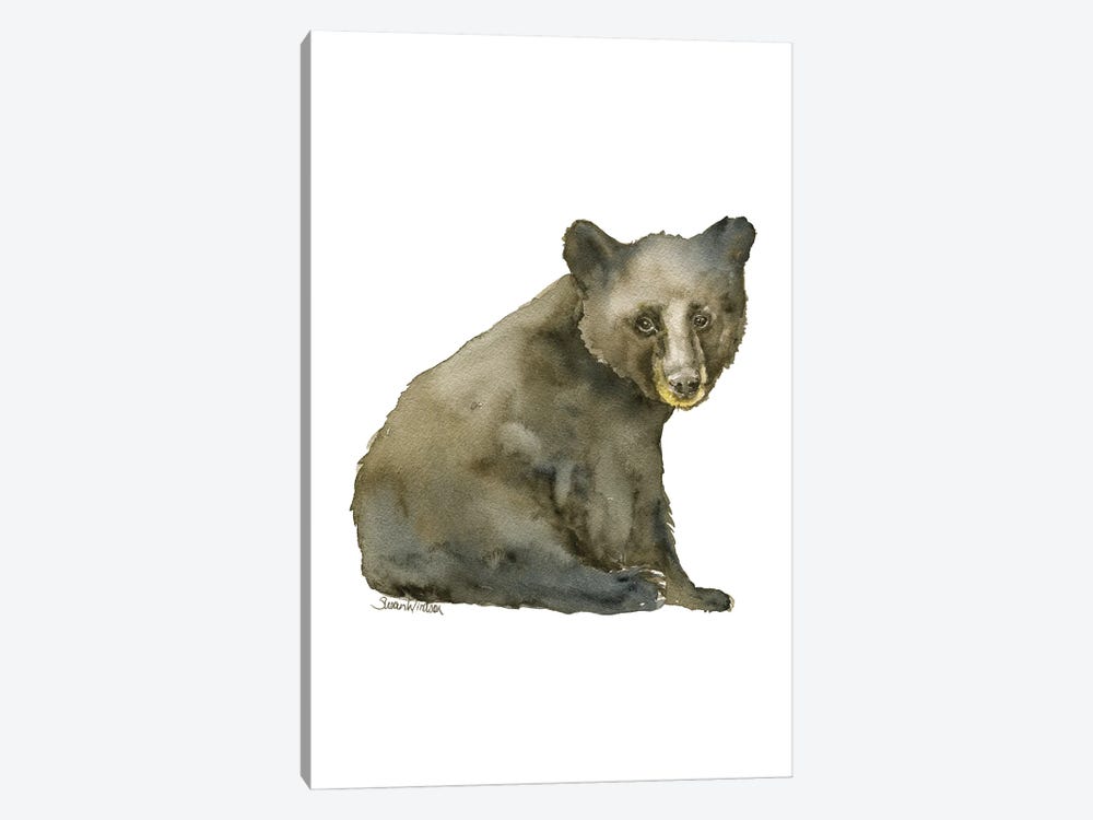 Black Bear Cub Sitting by Susan Windsor 1-piece Canvas Art