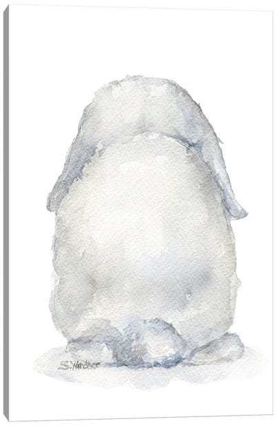 Gray Mini Lop Rabbit Tail Canvas Art Print - Susan Windsor