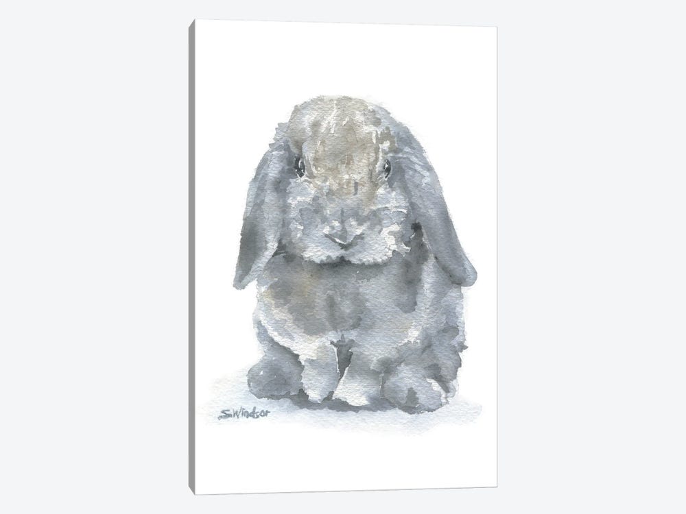 Gray Mini Lop Rabbit by Susan Windsor 1-piece Canvas Wall Art