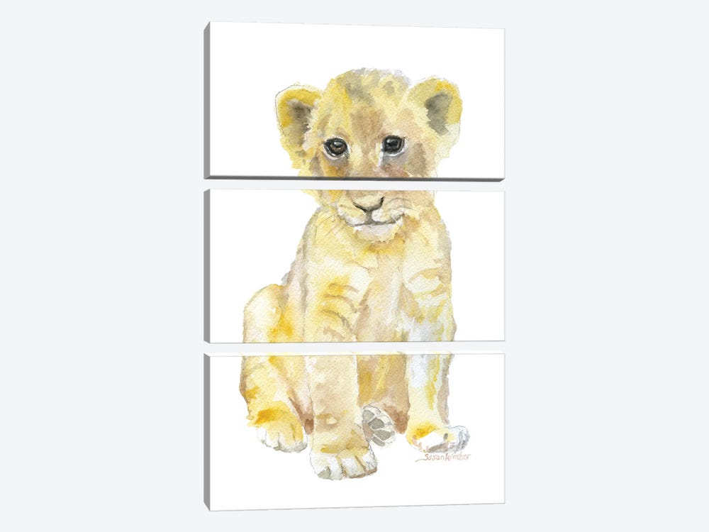 Lion Cub by Susan Windsor 3-piece Canvas Wall Art