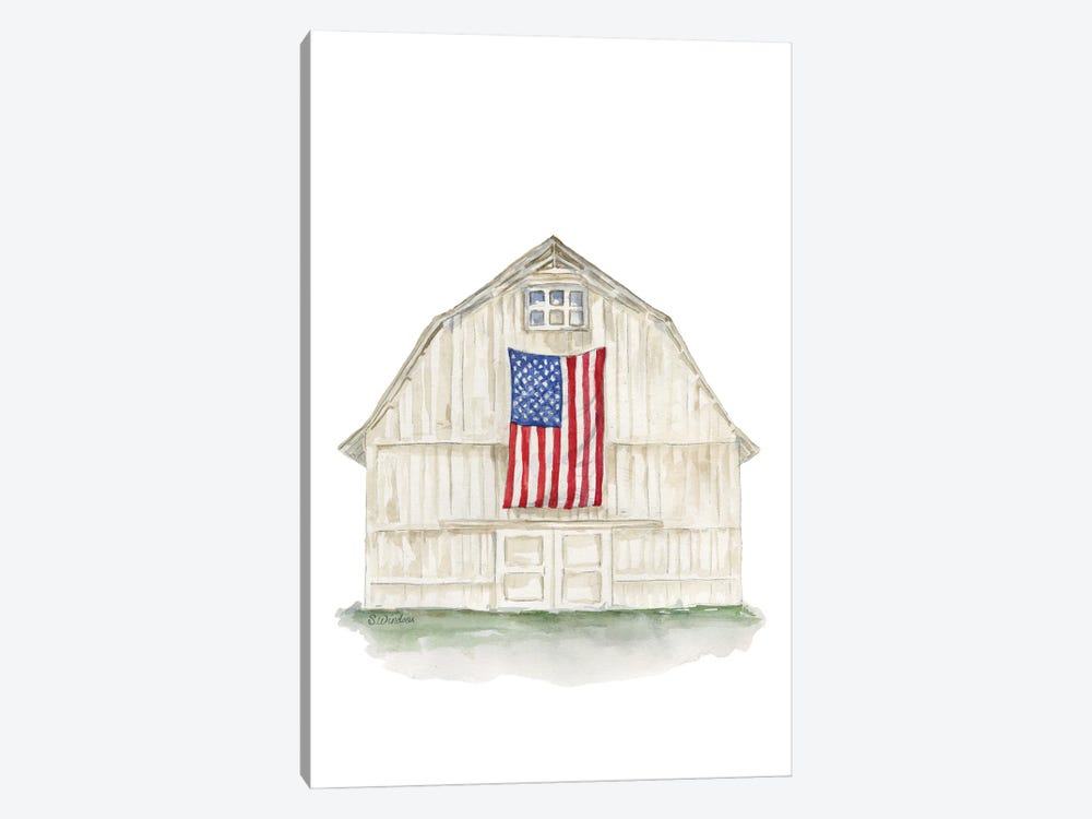 American Flag On The Barn by Susan Windsor 1-piece Art Print