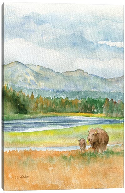 Yellowstone National Park Canvas Art Print - Yellowstone National Park Art