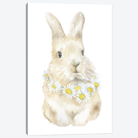 Bunny With Daisies Canvas Print #SWO28} by Susan Windsor Canvas Art