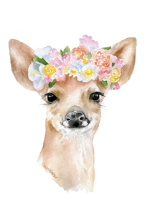 Deer With Floral Crown