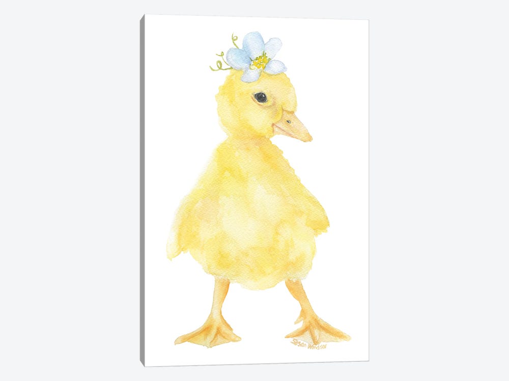 Duckling With Flowers by Susan Windsor 1-piece Canvas Art