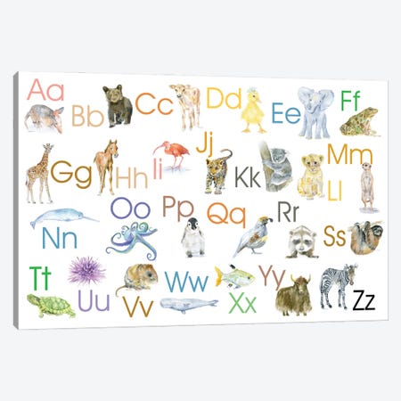 Animal Alphabet II Canvas Print #SWO3} by Susan Windsor Canvas Wall Art