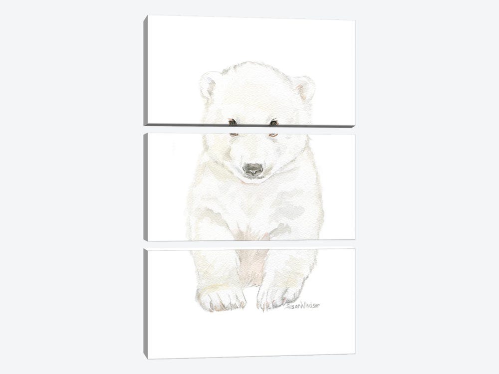 Polar Bear Cub by Susan Windsor 3-piece Canvas Artwork