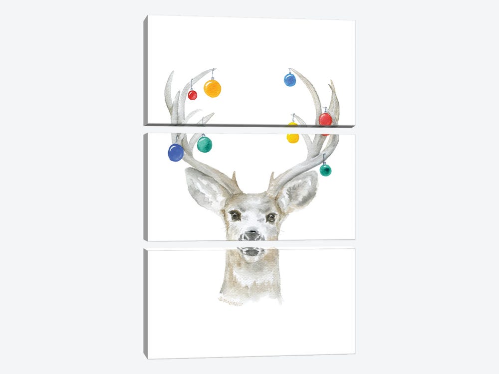 Ornamental Deer by Susan Windsor 3-piece Canvas Artwork