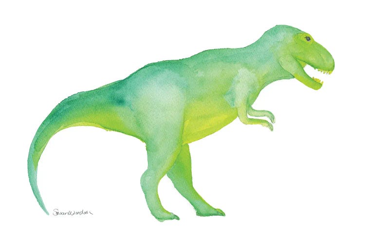 Bright Green T. Rex Dinosaur