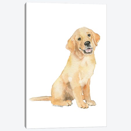 Golden Retriever Puppy Sitting Canvas Print #SWO79} by Susan Windsor Canvas Art Print