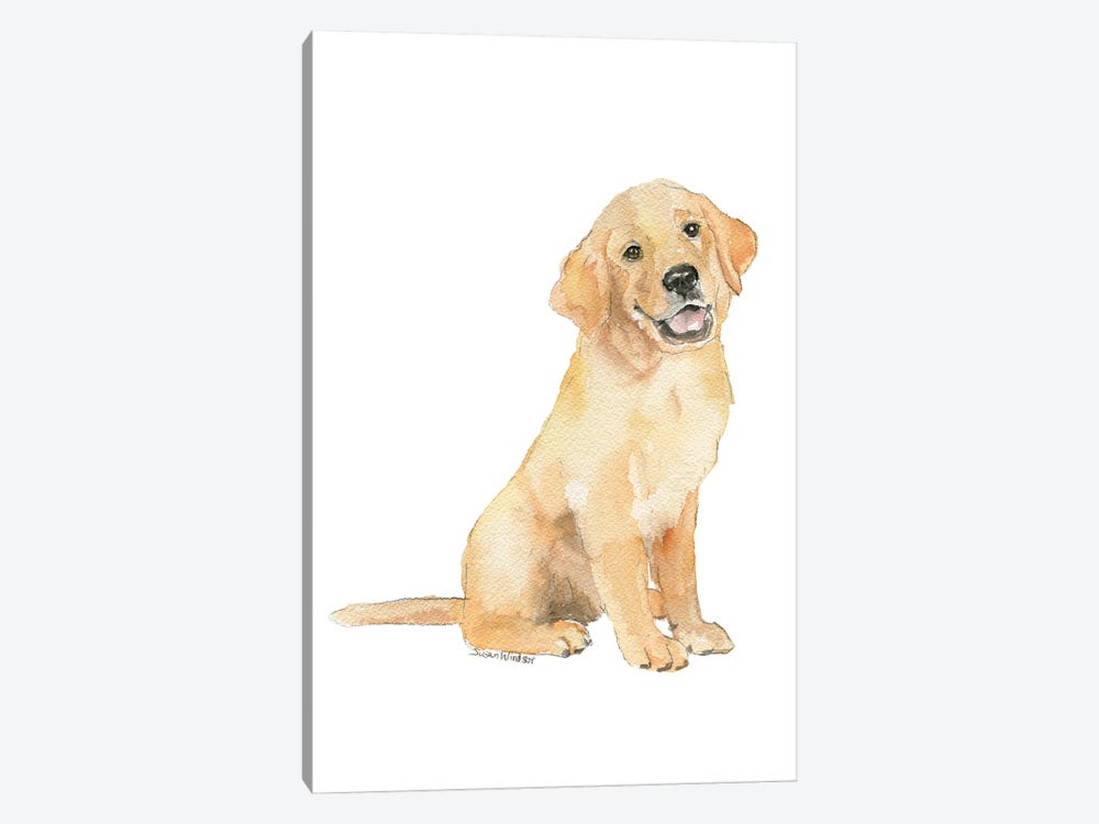 Golden Retriever Puppy Sitting by Susan Windsor 1-piece Canvas Artwork