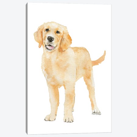 Golden Retriever Puppy Standing Canvas Print #SWO80} by Susan Windsor Canvas Art