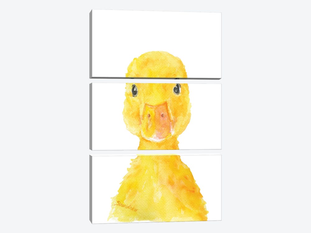 Duckling Face by Susan Windsor 3-piece Canvas Art Print