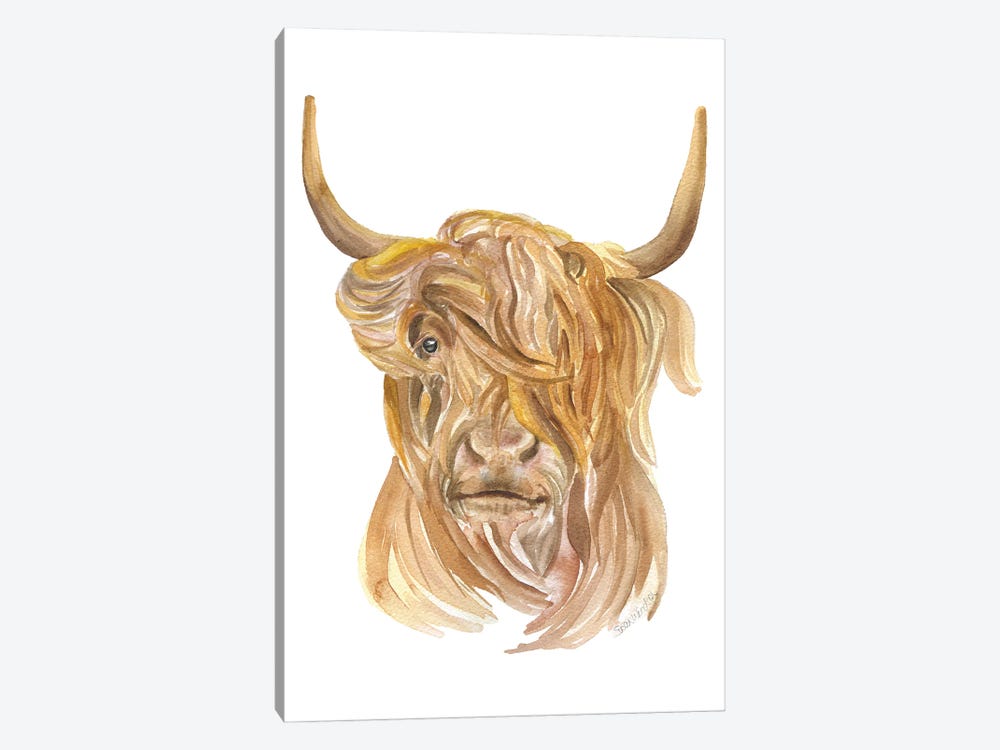 Highland Cow by Susan Windsor 1-piece Canvas Art Print