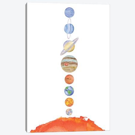 Solar System Canvas Print #SWO98} by Susan Windsor Art Print
