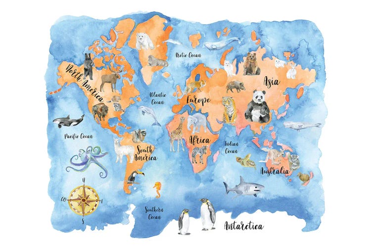 Animals World Map