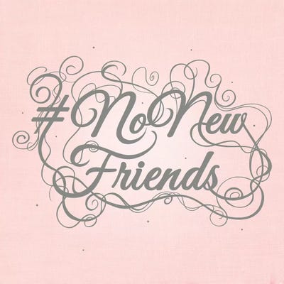 NoNewFriends by 5by5collective framed canvas print