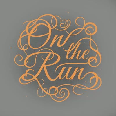 On the Run by 5by5collective framed canvas print