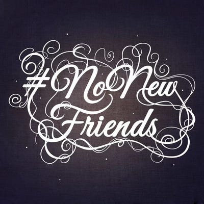 NoNewFriends III by 5by5collective framed canvas print