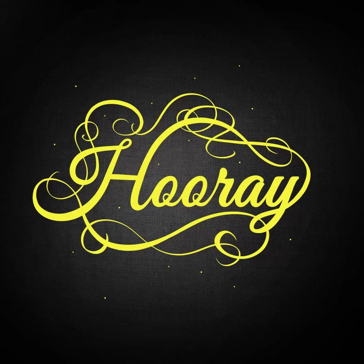 Hooray by 5by5collective wall art