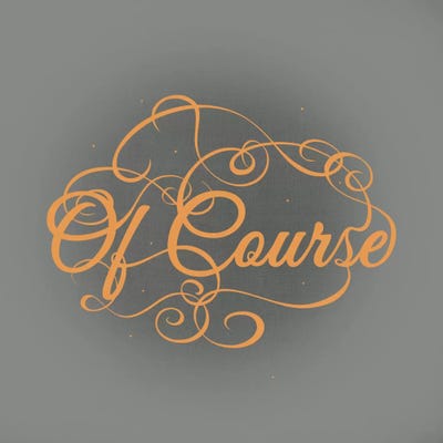 Of Course by 5by5collective framed canvas print