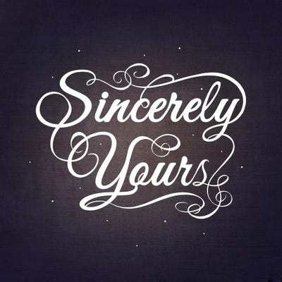 Sincerely Yours by 5by5collective framed canvas print