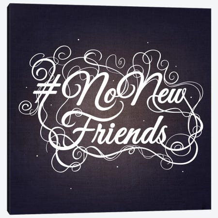 NoNewFriends III Canvas Print #SWS3} by 5by5collective Art Print