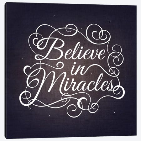 Believe in Miracles Canvas Print #SWS5} by 5by5collective Canvas Artwork