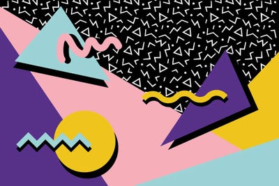 Memphis Pattern 23 - 80s/90s Retro by Studio Memphis Waves canvas print