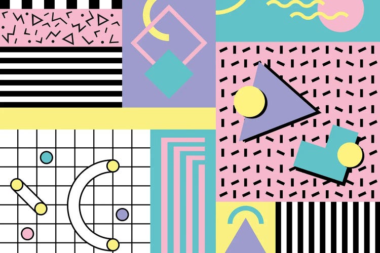 Memphis Pattern 27 - 80s/90s Retro by Studio Memphis Waves wall art