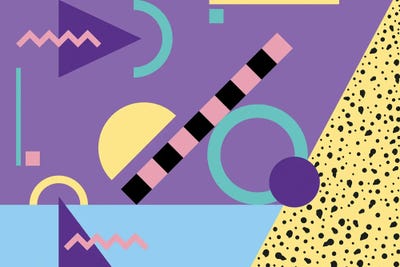 Memphis Pattern 32 - 80s/90s Retro by Studio Memphis Waves canvas print