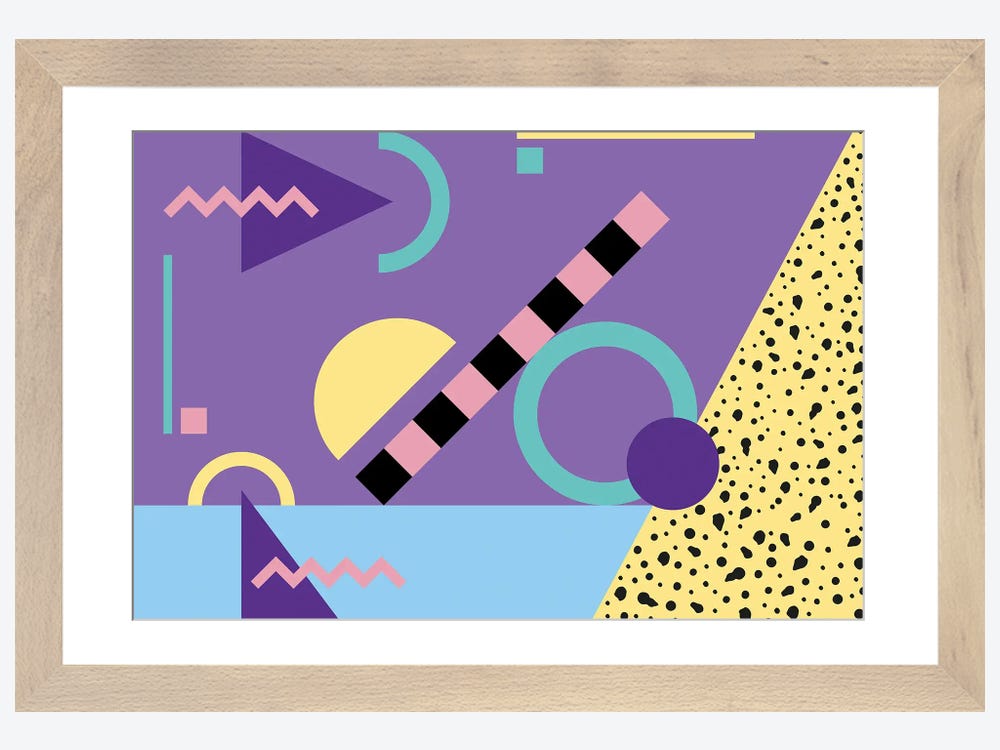 Totally Tubular! Retro 80s Memphis Style Inspired Geometric Print Canvas  Print for Sale by SandiTyche